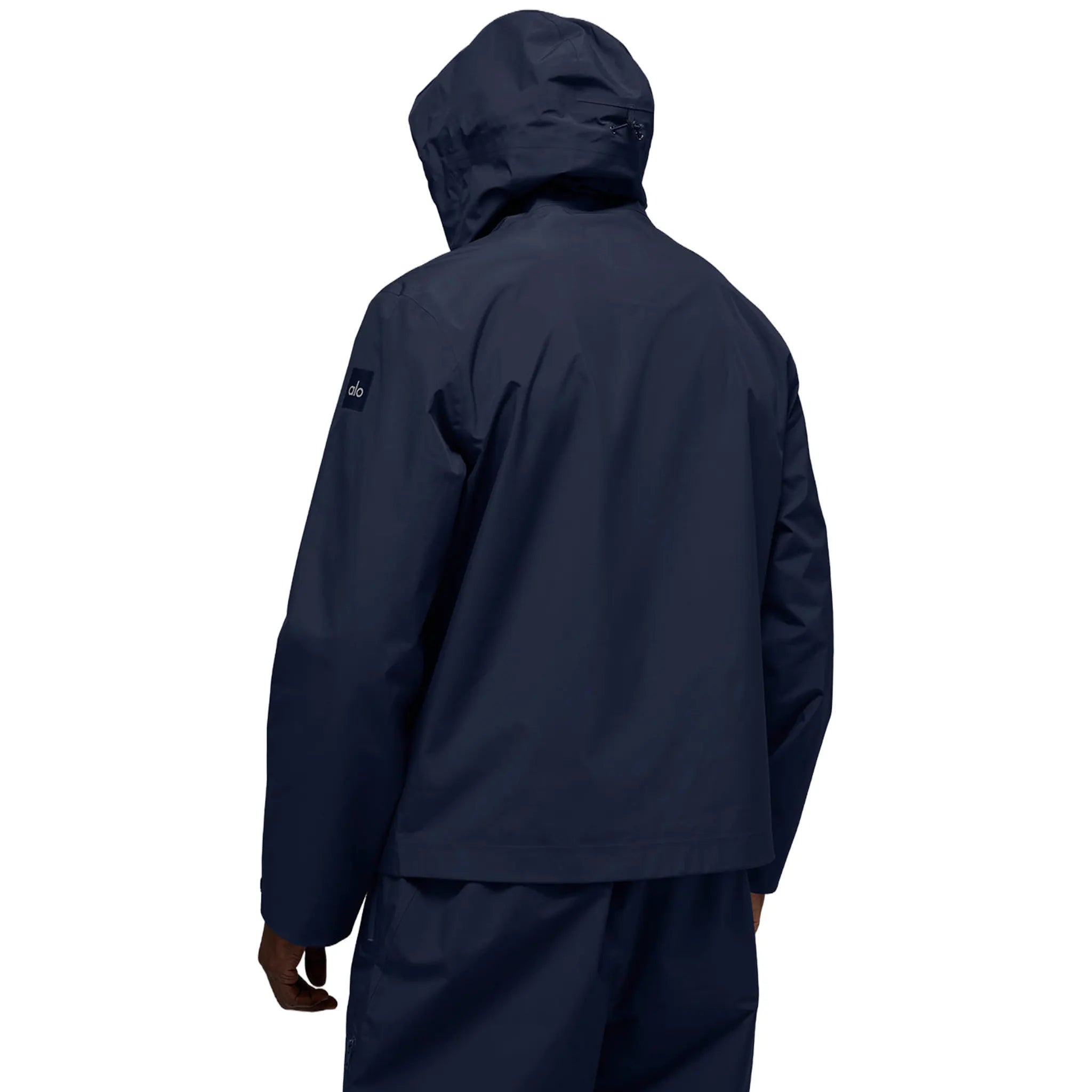 Back View of Alo Yoga Alpha Shell Navy Jacket